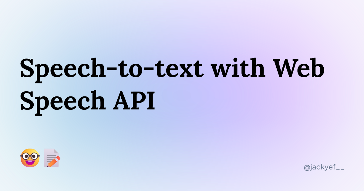 speech to text browser api